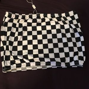 Checkerboard Tube Top